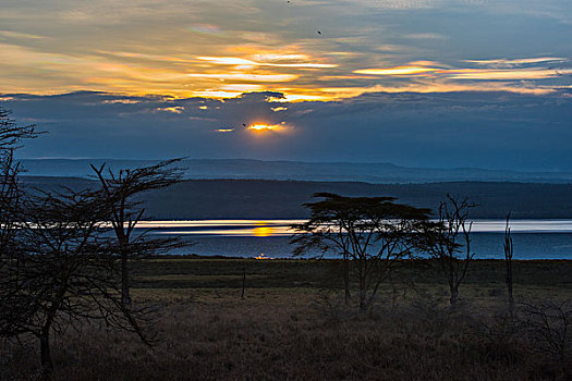 肯尼亚马赛马拉国家公园湖景