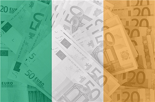 旗帜,爱尔兰,透明,欧元,货币,背景
