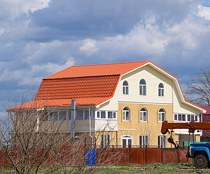 屋顶,波纹板,房子