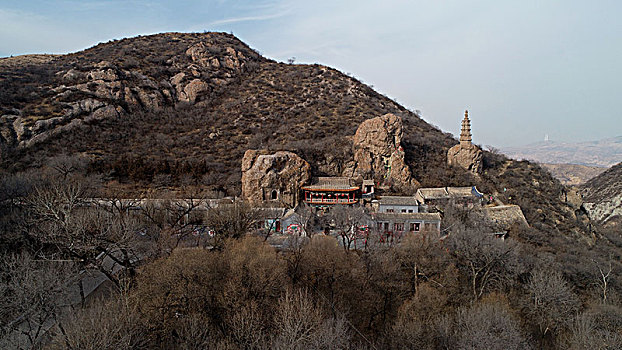 河北宣化燕山山脉中柏林寺石窟建筑