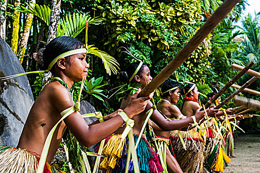棍,跳舞,土著居民,岛屿,雅浦岛,密克罗尼西亚