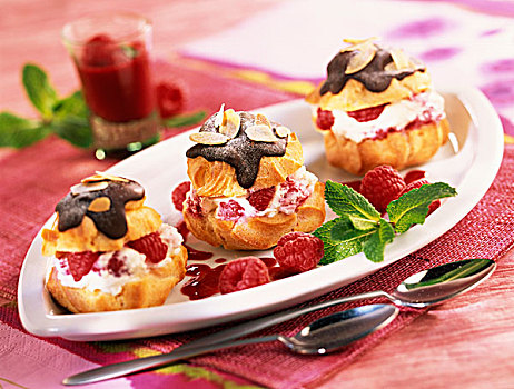 树莓,空心甜饼
