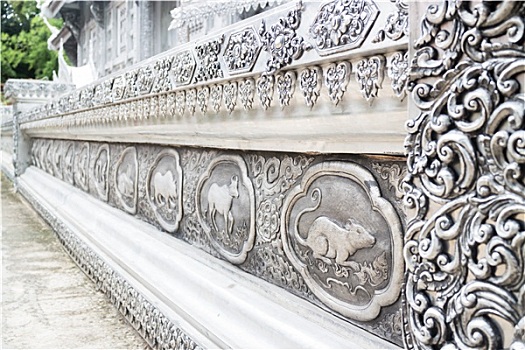 雕刻,银,漆器,泰国,黄道十二宫,庙宇,清迈