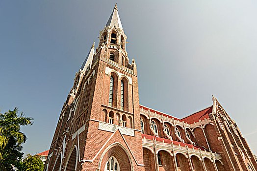 仰光,大教堂,殖民地,区域,缅甸