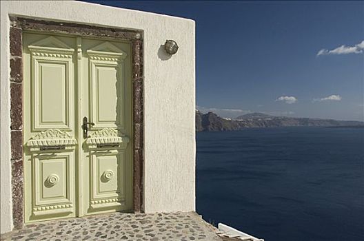 门,锡拉岛,基克拉迪群岛,爱琴海,希腊