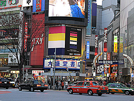 街景,涩谷,东京,日本