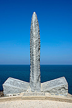 纪念建筑,高处,大西洋,纪念,奥马哈海滩,下诺曼底,法国,欧洲