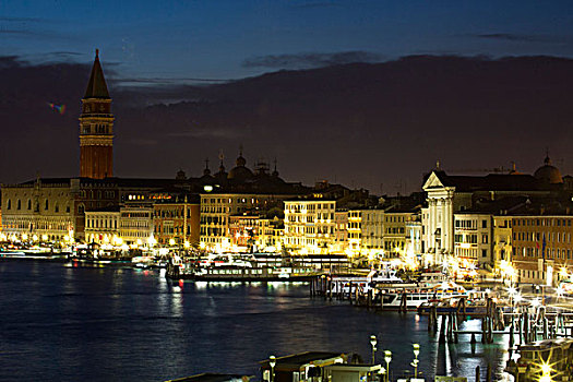 夜光,大运河,威尼斯,建筑,意大利