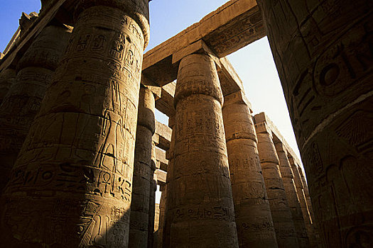埃及,尼罗河,路克索神庙,卡尔纳克神庙,多柱厅