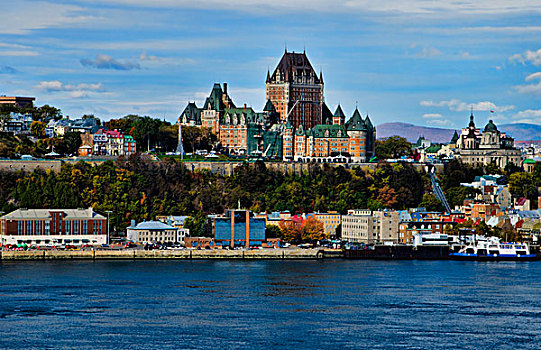 加拿大,魁北克,魁北克城,河,著名,夫隆特纳克城堡,酒店