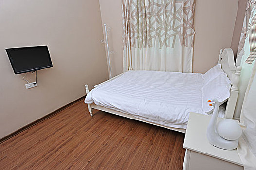 现代,卧室,双人床