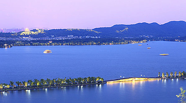 杭州西湖全景