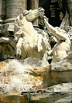 喷泉,罗马,意大利,马