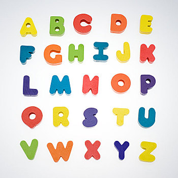 彩色,婴儿,方形,大写字母,字母