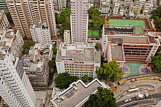 风景,摩天大楼,香港,中国