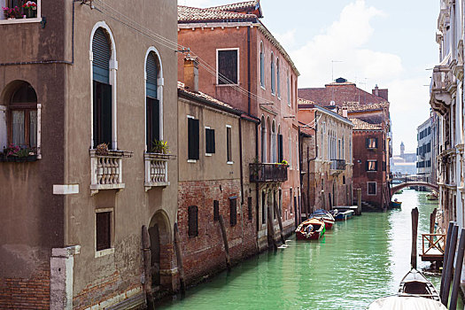 城市,房子,水岸,运河,威尼斯