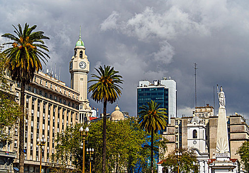 天际线,五月广场,布宜诺斯艾利斯,阿根廷,南美