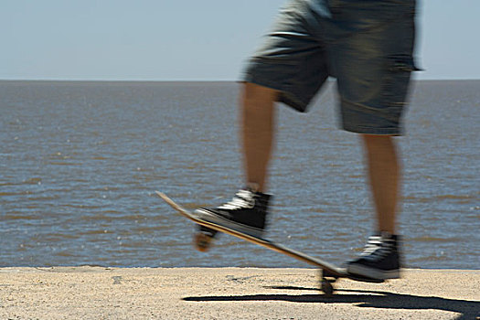滑板,海边,公园