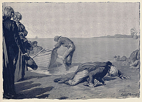 降落,科西嘉,土地,迟,18世纪,1896年,艺术家,未知