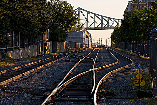 卡地亚,桥,铁路,轨道,蒙特利尔,魁北克,加拿大