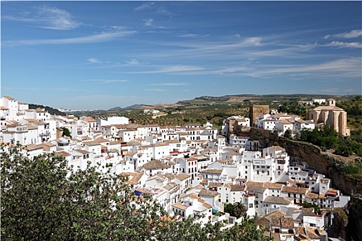 白色,乡村,塞特尼尔,安达卢西亚,西班牙