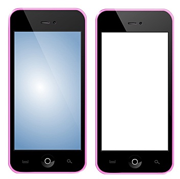 手机,粉色,盒子,蓝色,显示屏