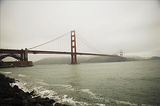 桥,上方,金门大桥,旧金山,加利福尼亚,美国