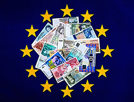 钞票,国家,欧元,欧洲,标识