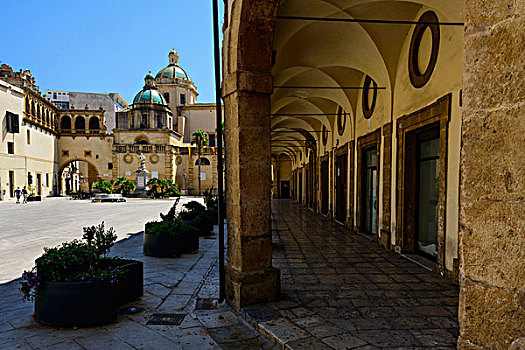意大利,西西里,特拉帕尼,地区,教堂,背景