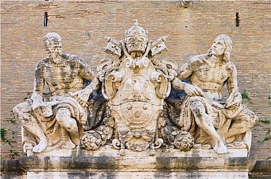 罗马,雕塑,高处,入口,梵蒂冈