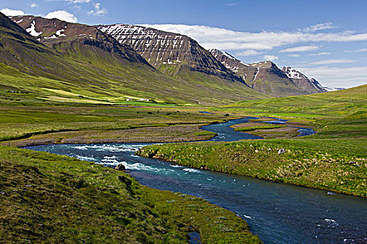 欧洲,冰岛,景色,风景,山谷,北方