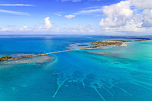 佛罗里达礁岛群,航拍,桥