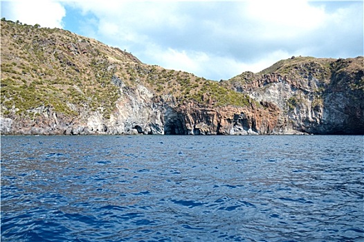 全景,埃奥利群岛,风景,海洋