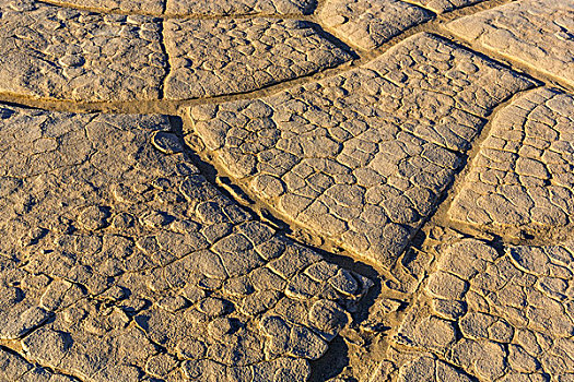 干燥,泥,缝隙,古老,沙丘,死亡谷国家公园,加利福尼亚,美国