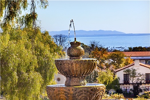 喷泉,太平洋,教区,圣芭芭拉,加利福尼亚