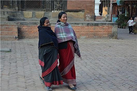 尼泊尔,女人,街上