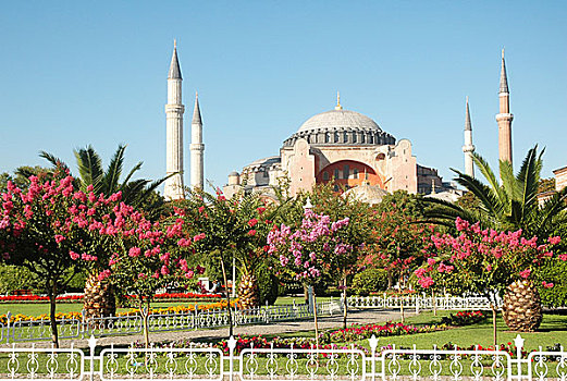 四个,尖塔,清真寺,土耳其,首都,伊斯坦布尔