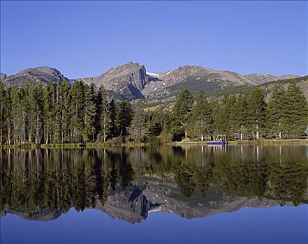 湖,落基山国家公园,科罗拉多,美国