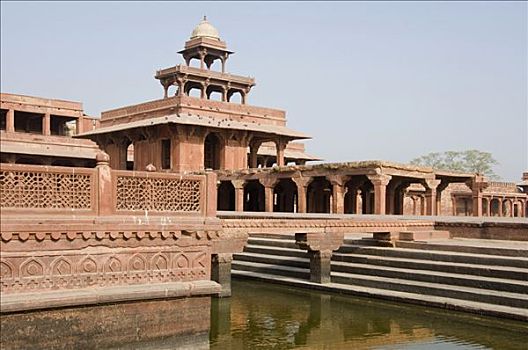 建筑,水,世界遗产,胜利宫,北方邦,印度,南亚
