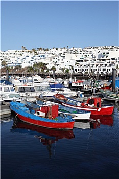 渔船,波多黎各,卡门,兰索罗特岛,西班牙