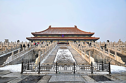 故宫,雪中,北京,中国,亚洲