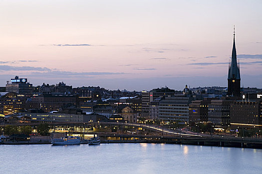 斯德哥尔摩,夜晚,瑞典