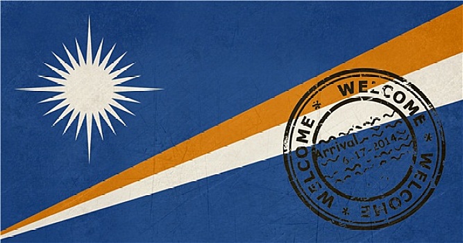 欢迎,马绍尔群岛,旗帜,护照