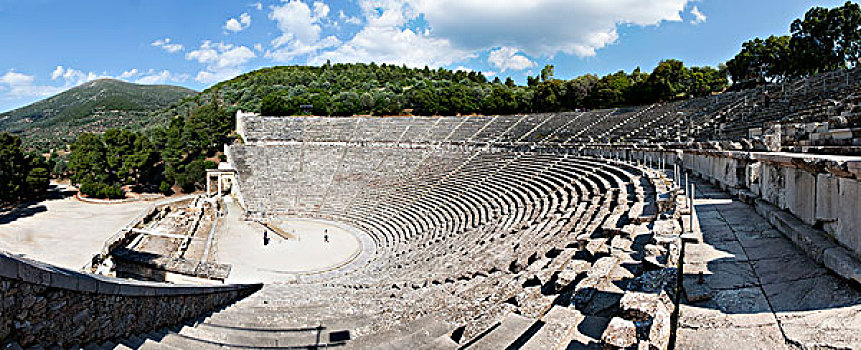 剧院,埃皮达鲁斯,世界遗产,伯罗奔尼撒半岛,希腊,欧洲