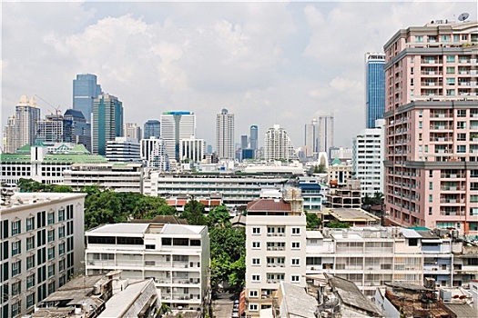 现代,住宅区,曼谷,城市