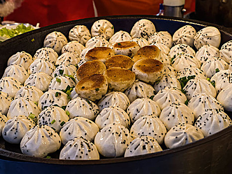 包子,餃子,夜市,北京,瓷器,亞洲