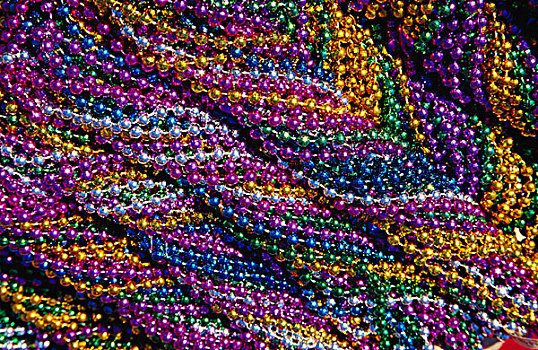 彩色,项链,市场货摊,新奥尔良,路易斯安那,美国