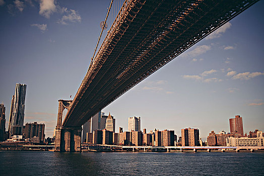 美国,纽约,布鲁克林大桥,曼哈顿,风景