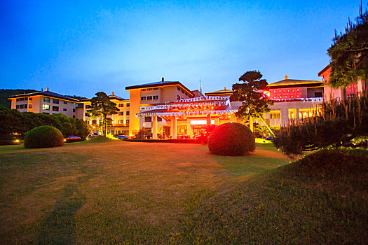 杭州湾大酒店,夜色,灯光,外景