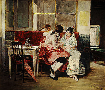 早,19世纪,油画